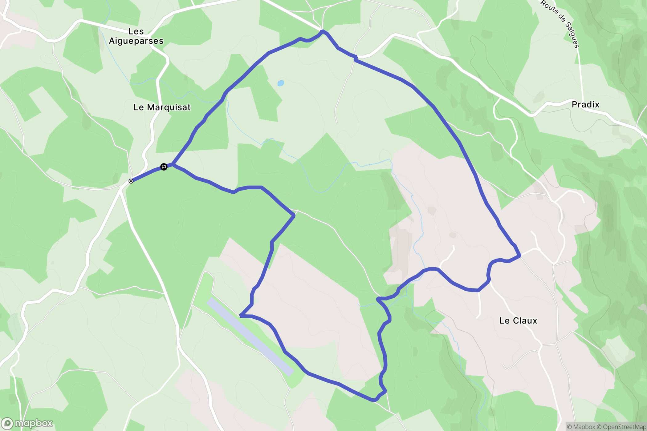 Neuville : carte du parcours de randonnée - France