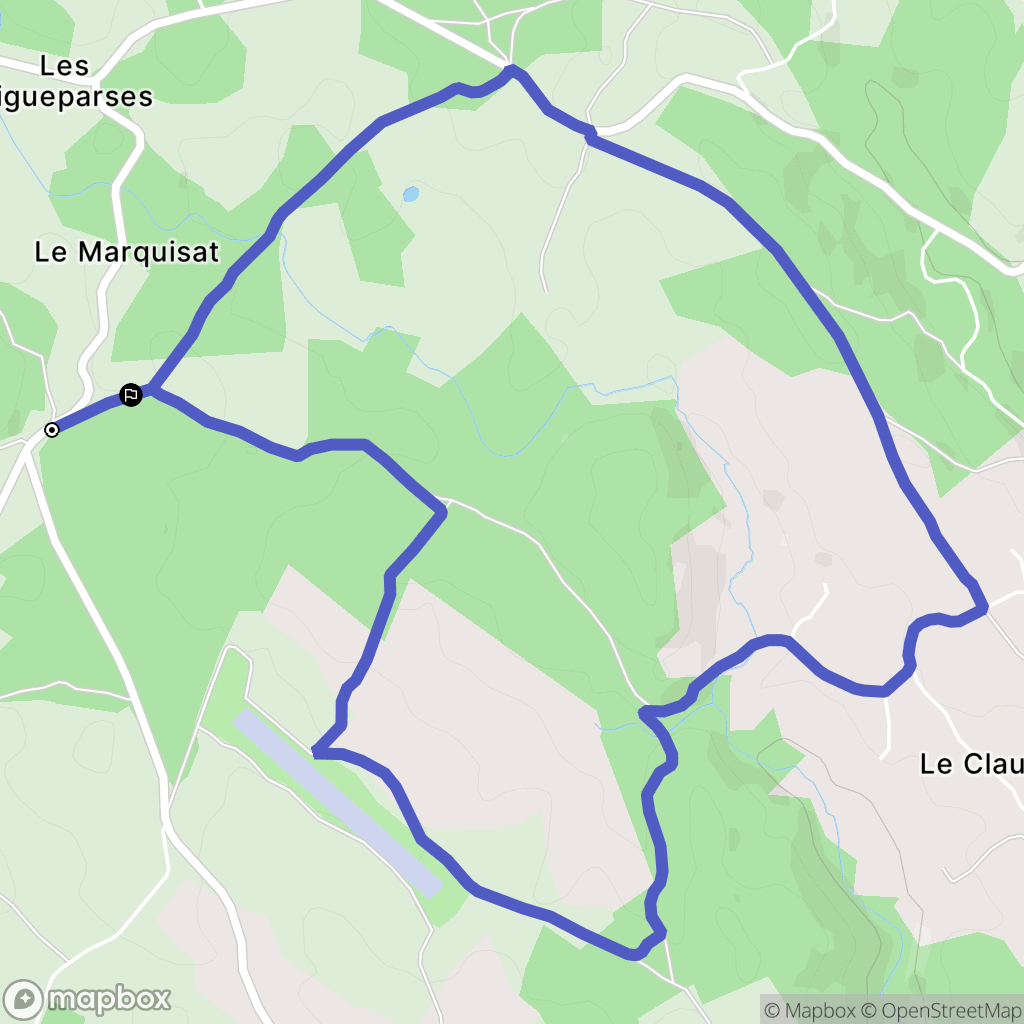 Neuville : carte du parcours de randonnée - France