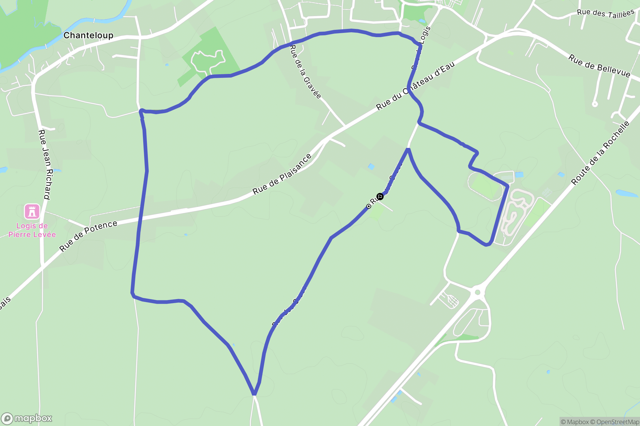 Bessines : carte du parcours de randonnée - France