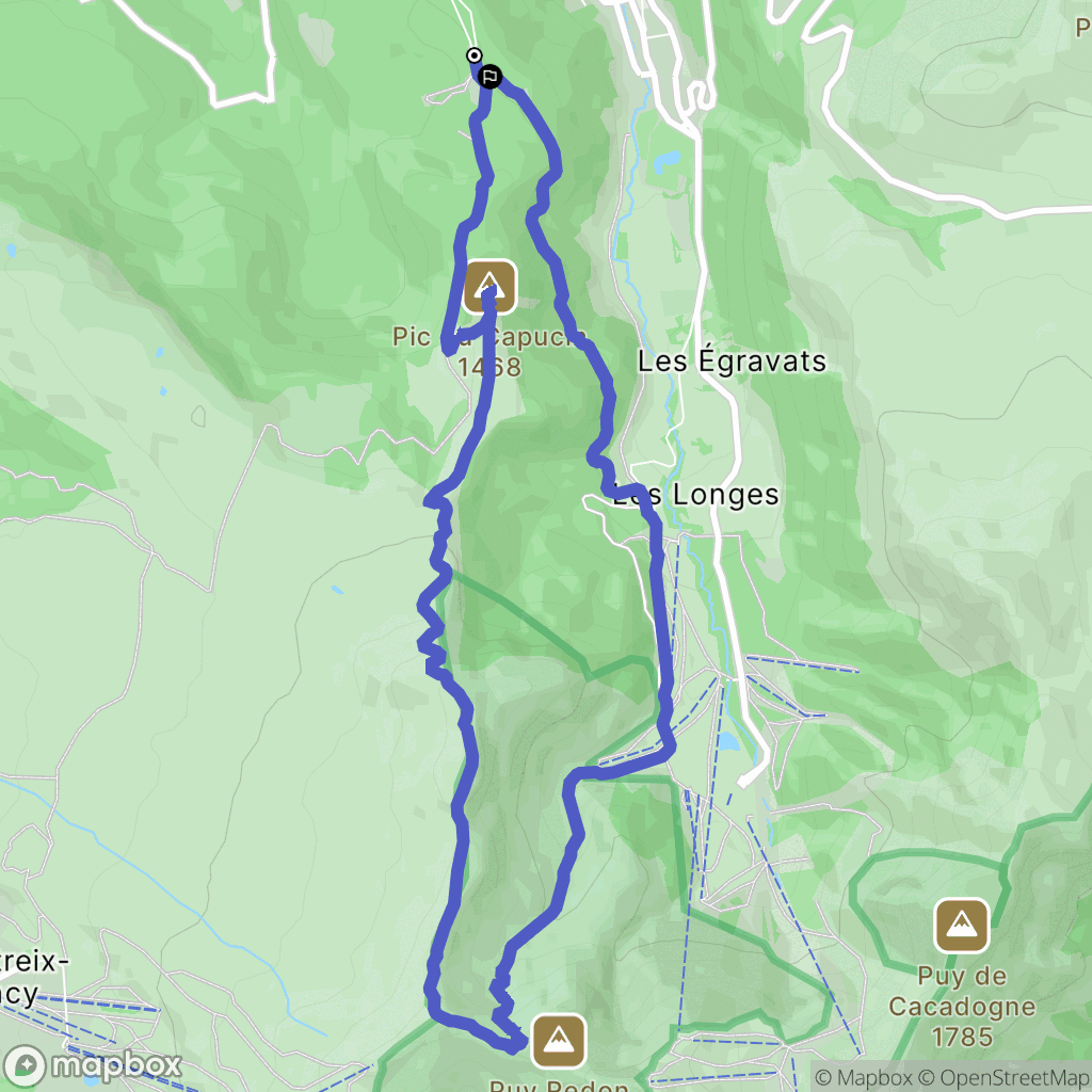Mont-Dore : carte du parcours de randonnée - France
