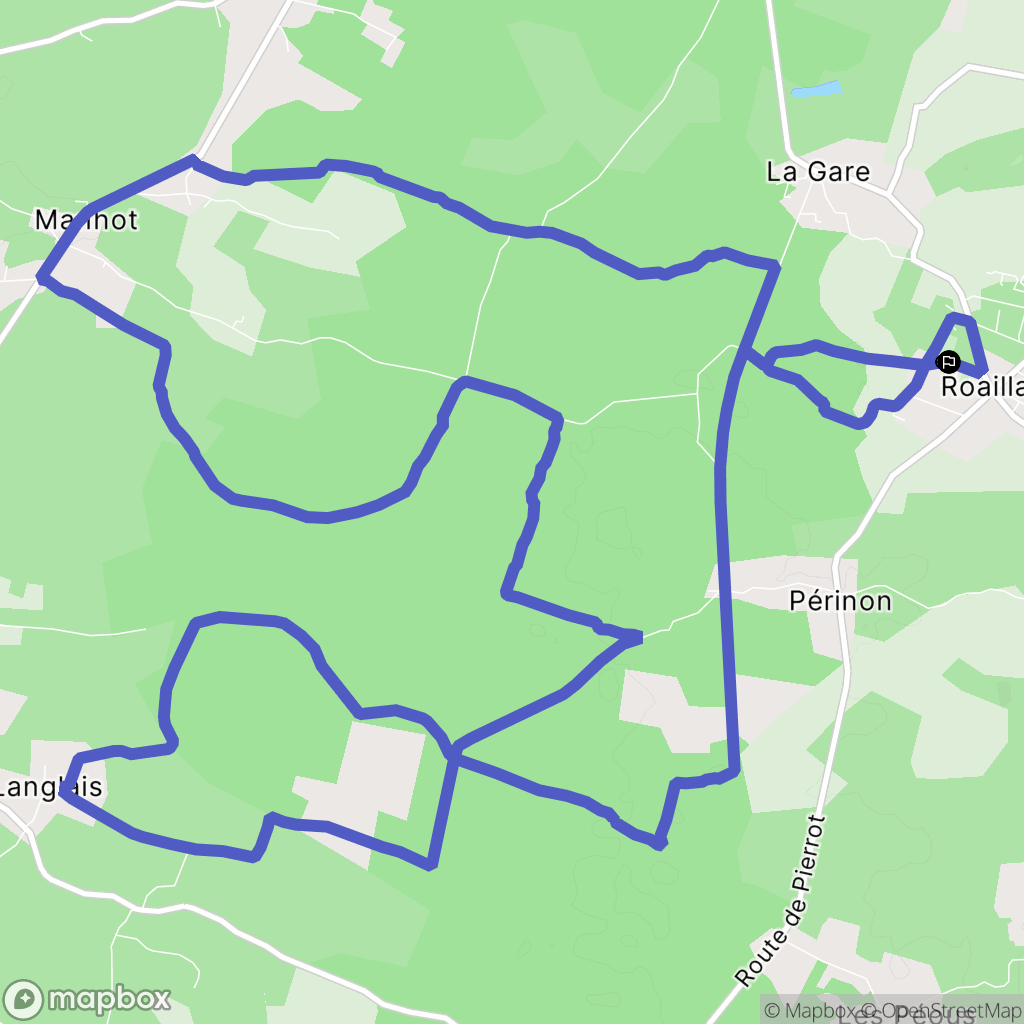 Roaillan : carte du parcours de randonnée - France