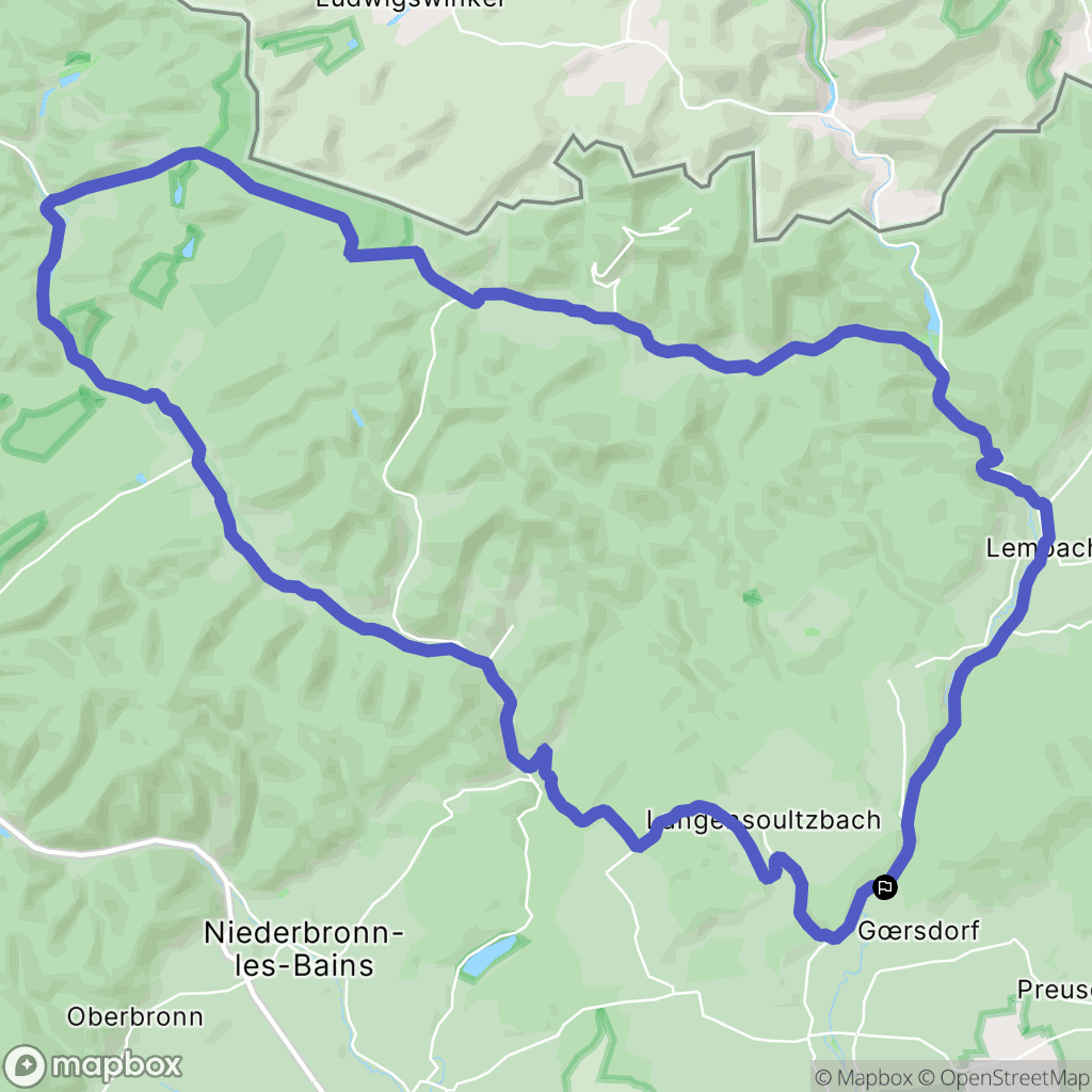 Gœrsdorf : carte du parcours de randonnée - France