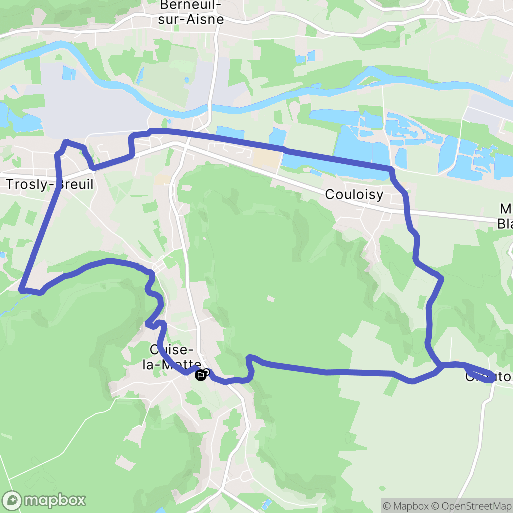 Cuise-la-Motte : carte du parcours de randonnée - France