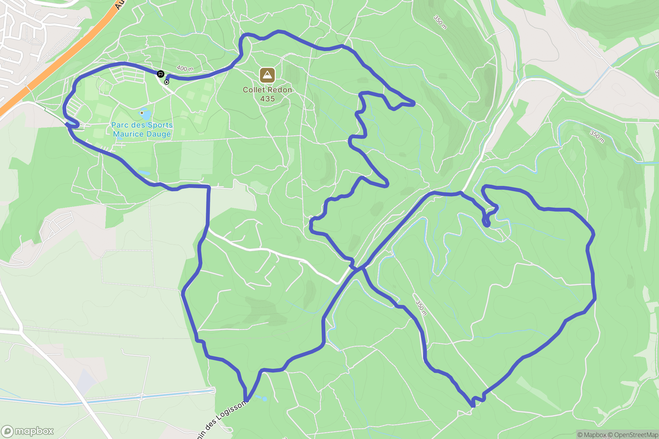 Venelles : carte du parcours de randonnée - France