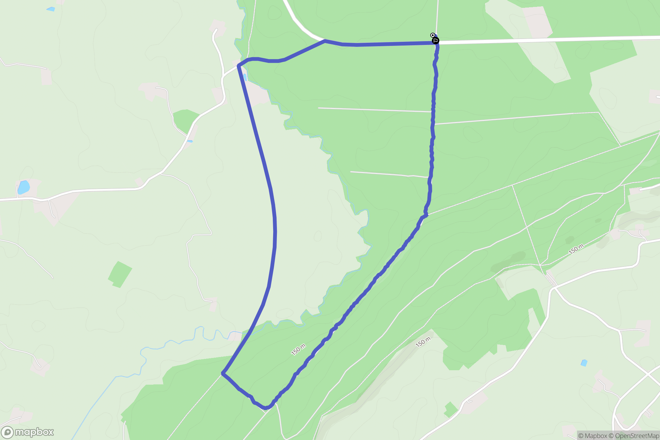 Saint-Symphorien : carte du parcours de randonnée - France