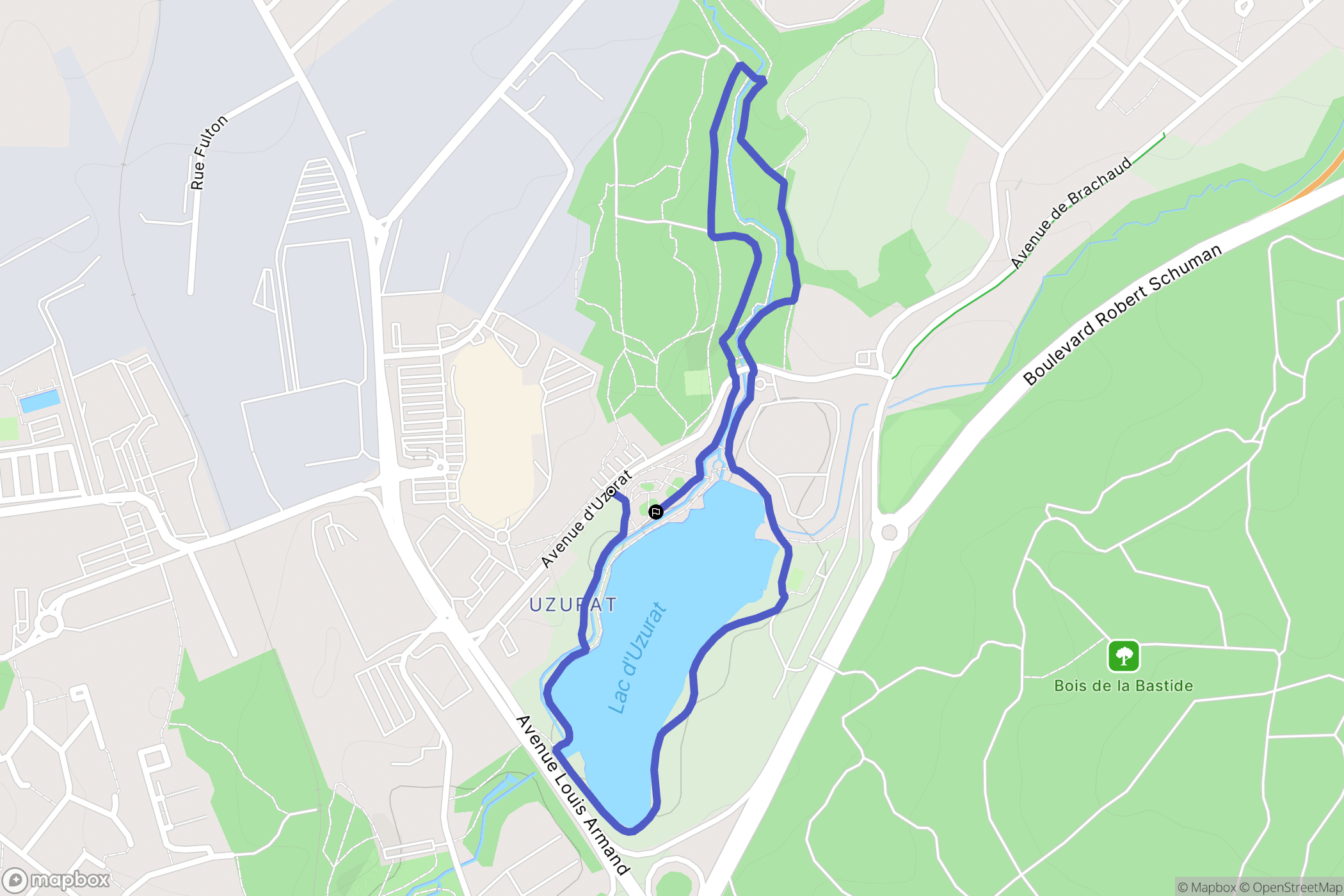 Limoges : carte du parcours de randonnée - France