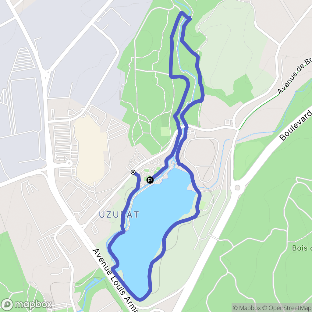 Limoges : carte du parcours de randonnée - France