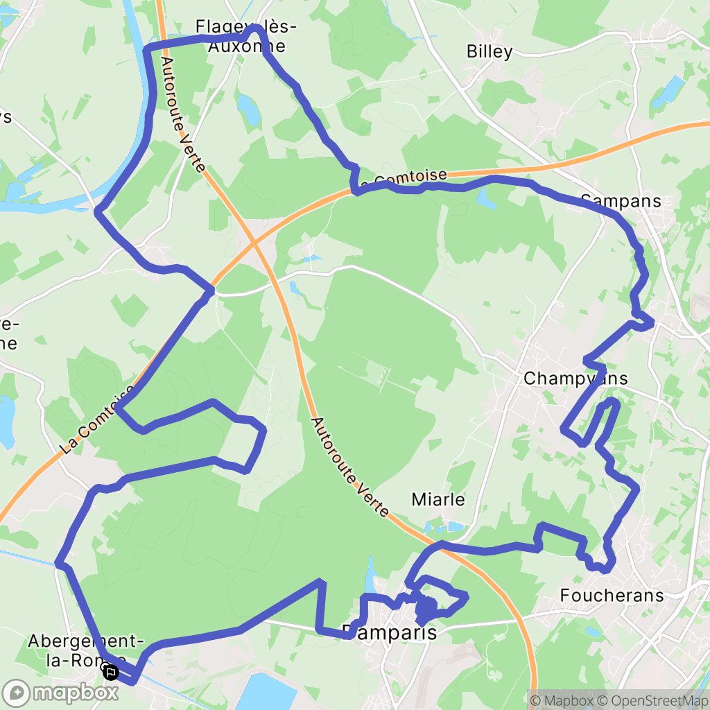 Abergement-la-Ronce : carte du parcours de randonnée - France