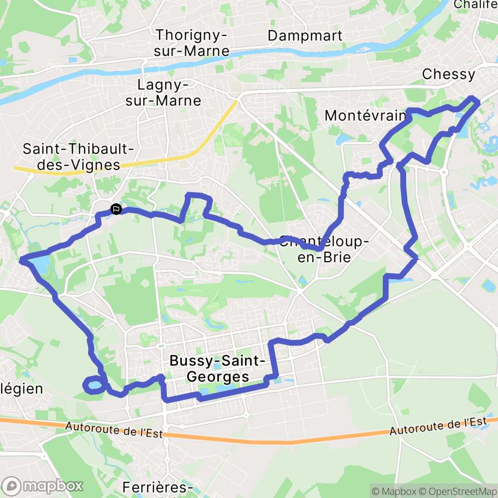 Gouvernes : carte du parcours de randonnée - France