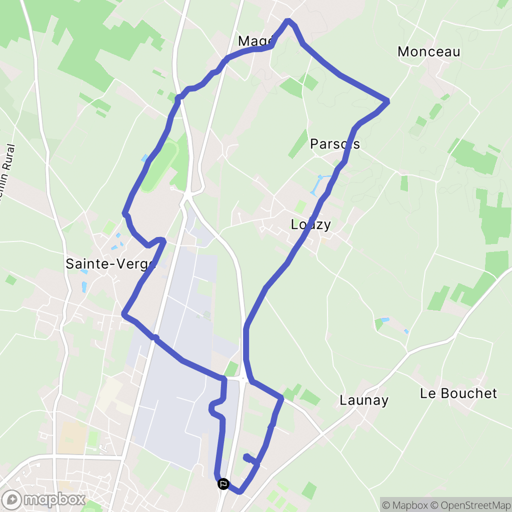 Thouars : carte du parcours de randonnée - France