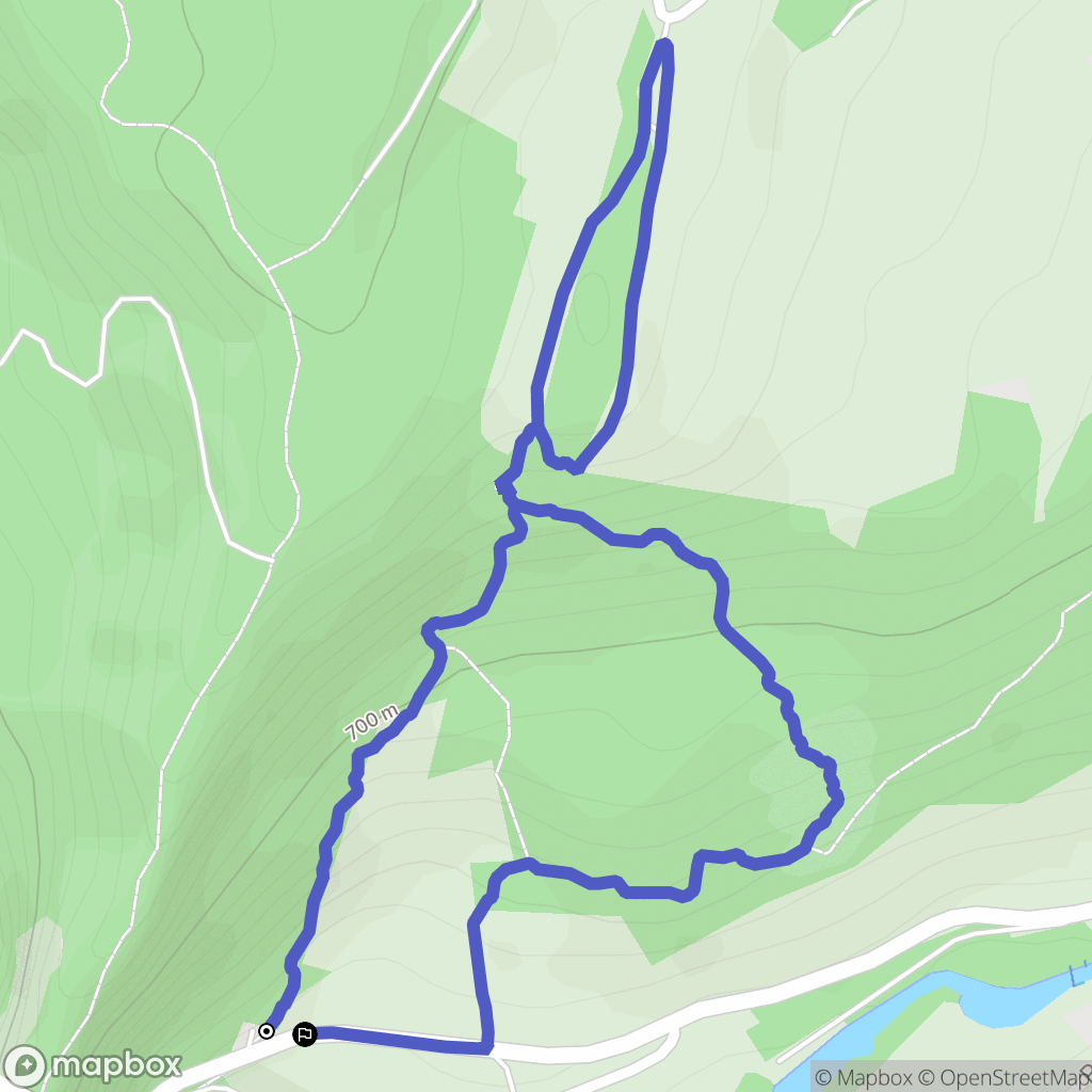 Sirod : carte du parcours de randonnée - France