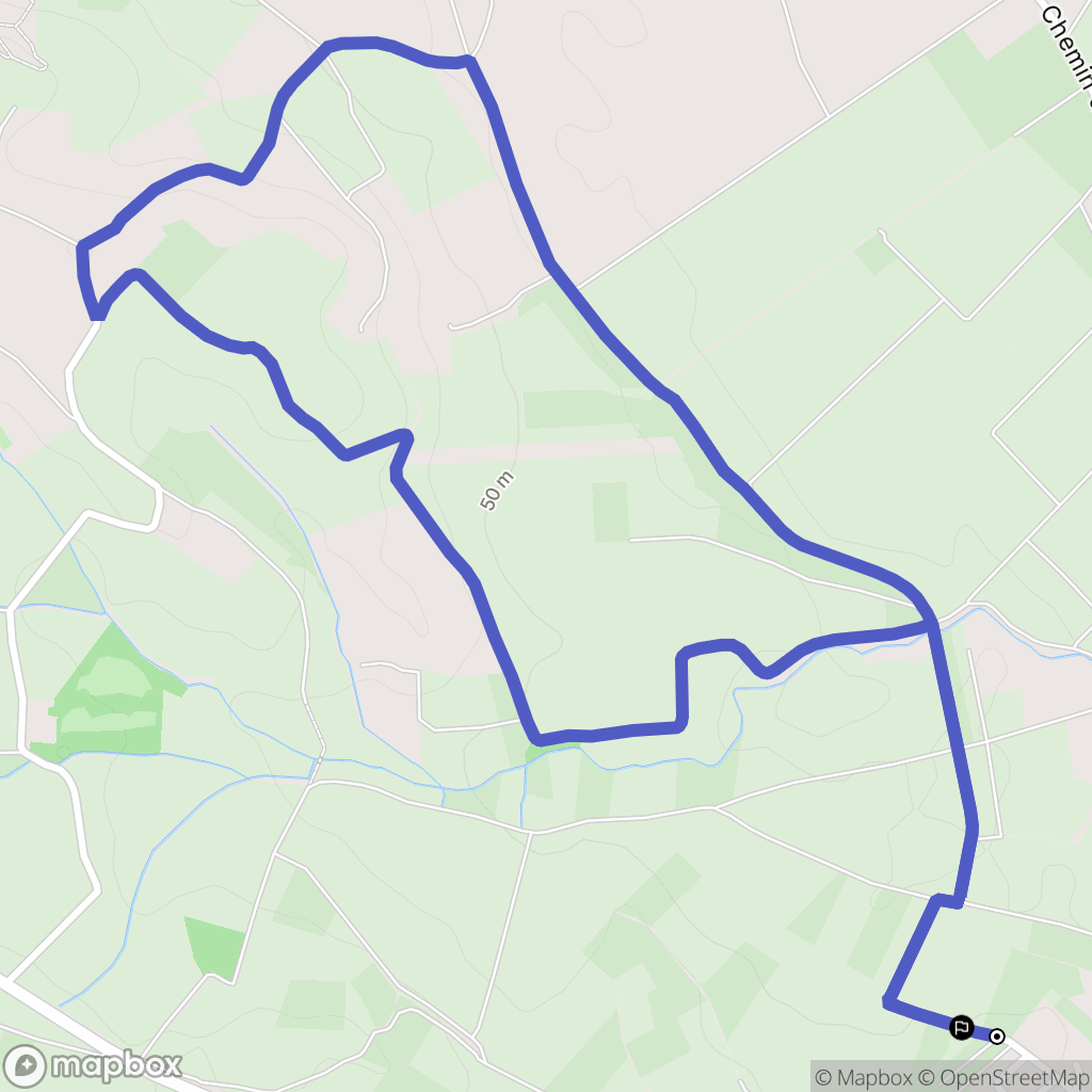 Maraussan : carte du parcours de randonnée - France