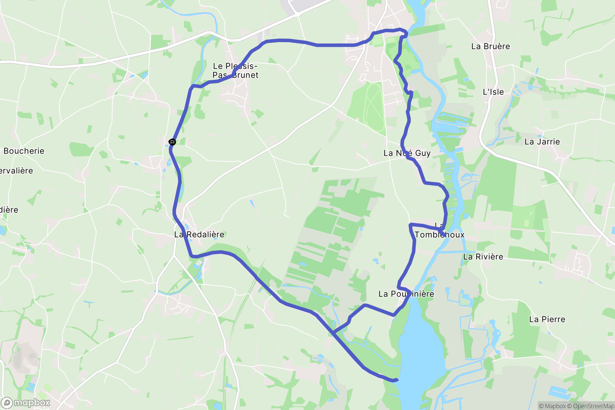 Nort-sur-Erdre : carte du parcours de randonnée - France
