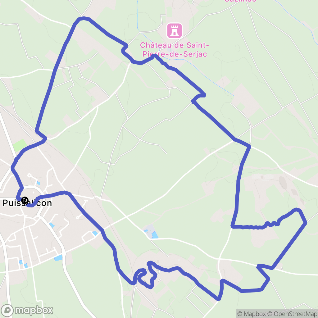 Puissalicon : carte du parcours de randonnée - France