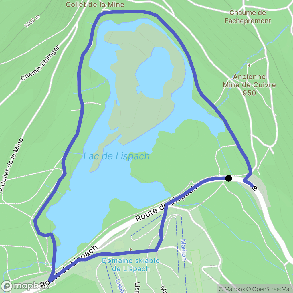 La Bresse : carte du parcours de randonnée - France