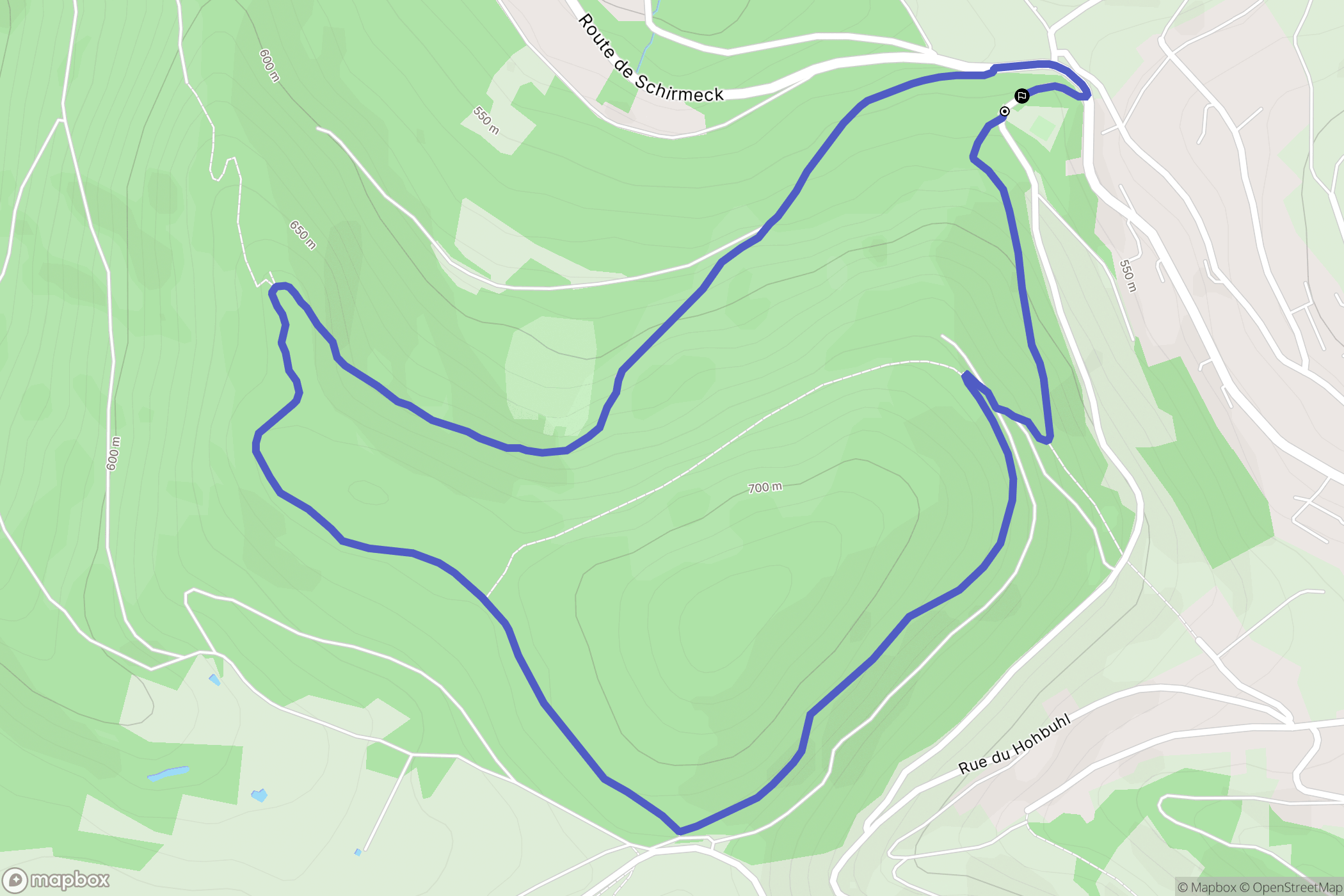 Grendelbruch : carte du parcours de randonnée - France