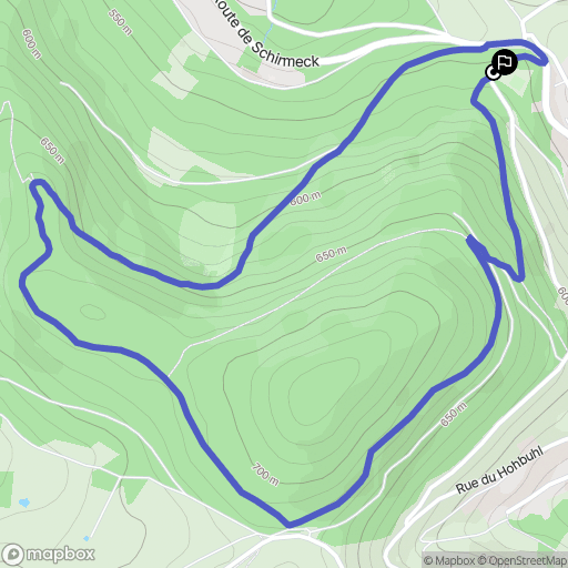 Grendelbruch : carte du parcours de randonnée - France