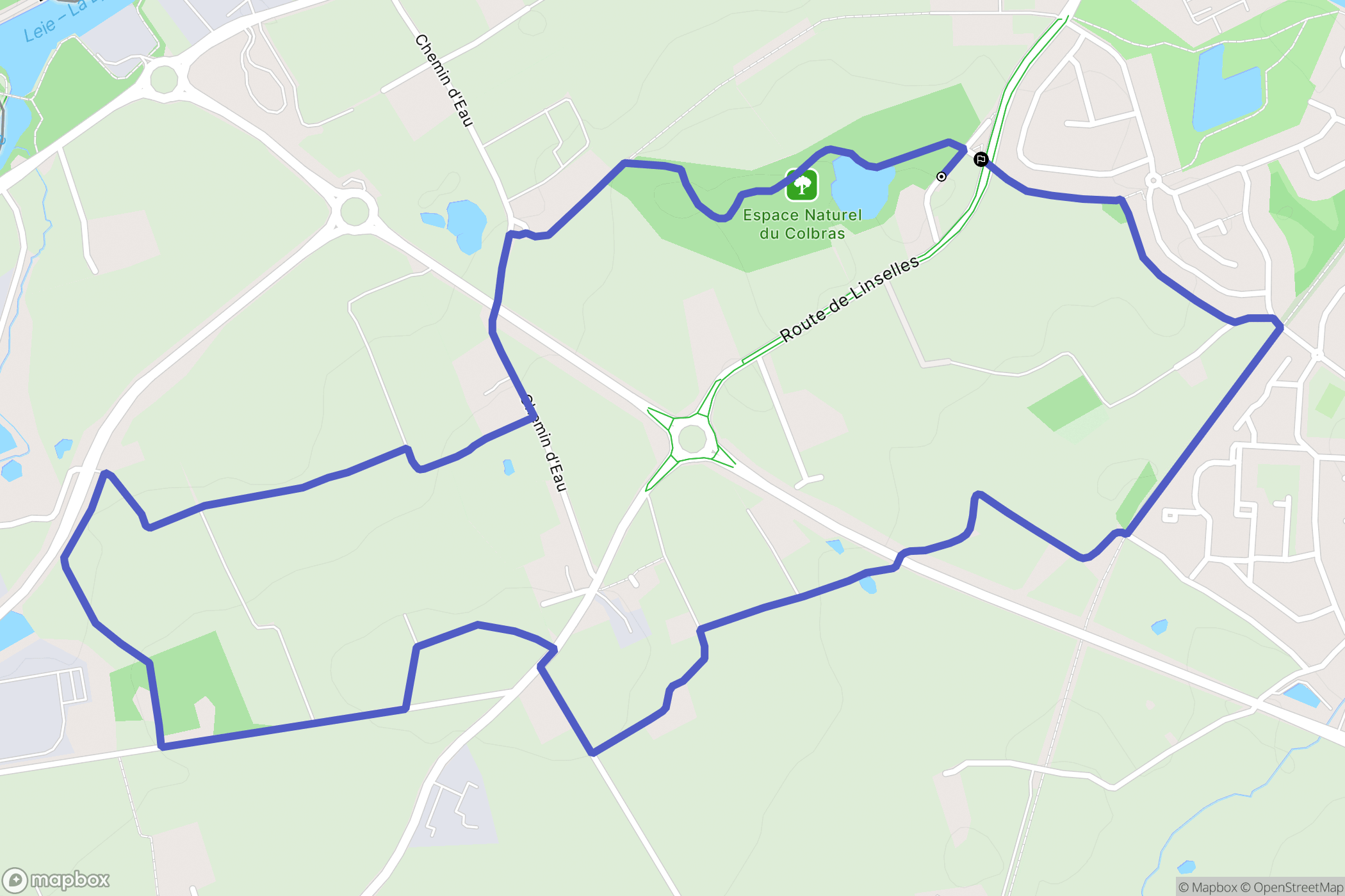 Halluin : carte du parcours de randonnée - France