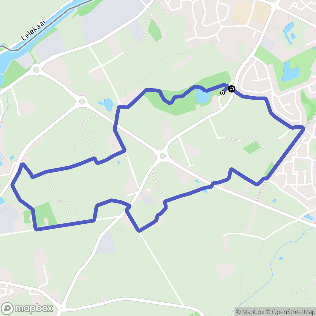 Halluin : carte du parcours de randonnée - France