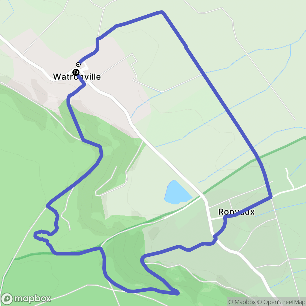 Watronville : carte du parcours de randonnée - France