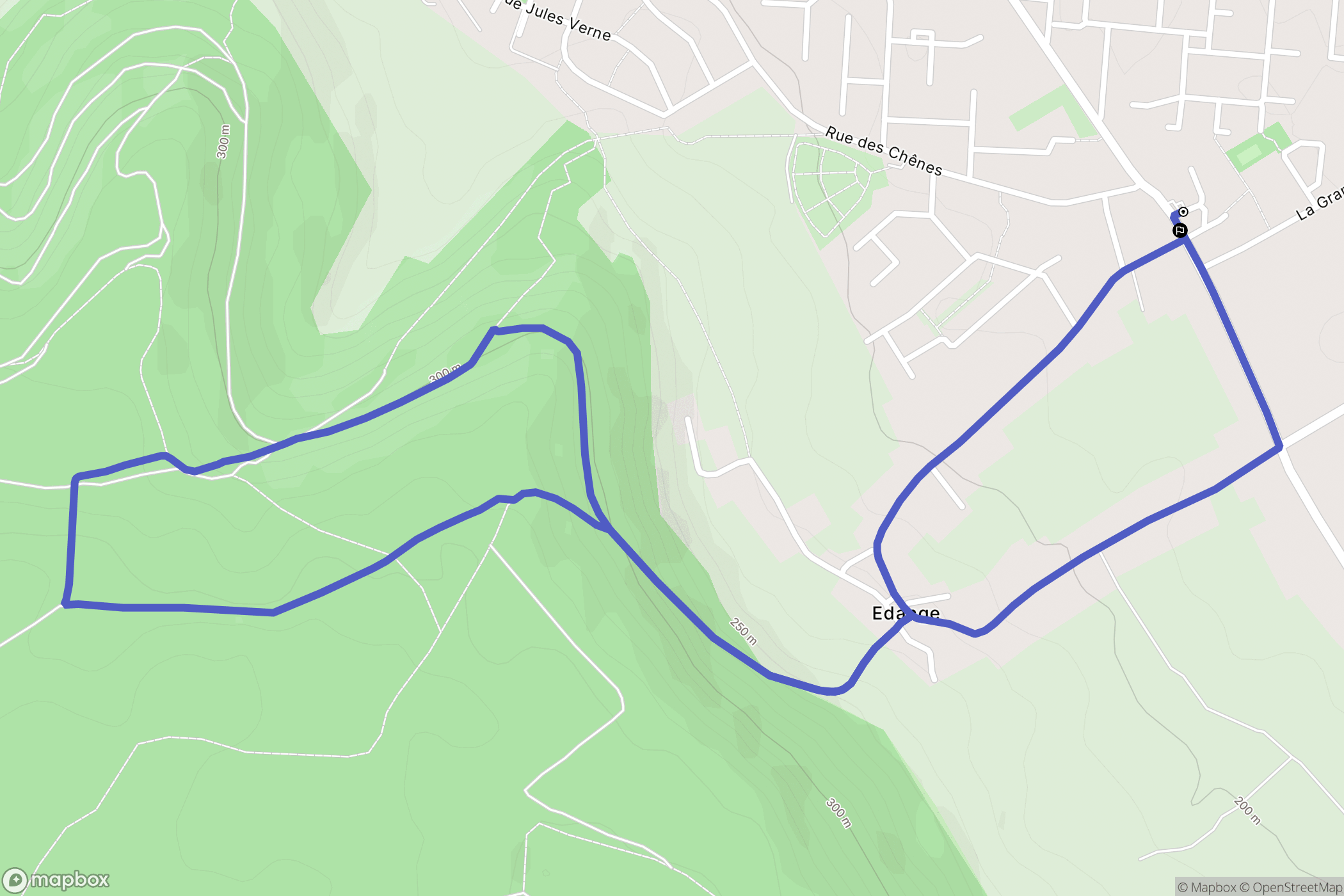Fameck : carte du parcours de randonnée - France