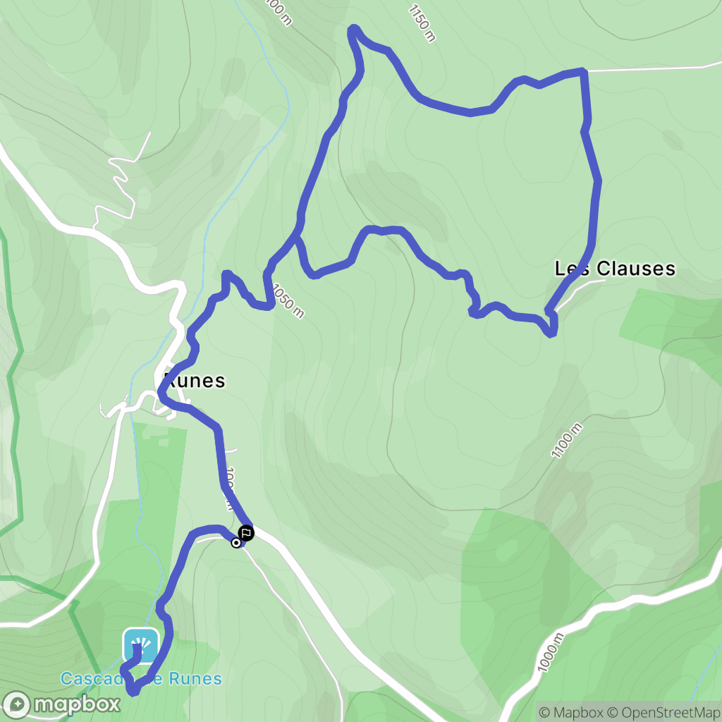 Pont-de-Montvert-Sud-Mont-Lozère : carte du parcours de randonnée - France
