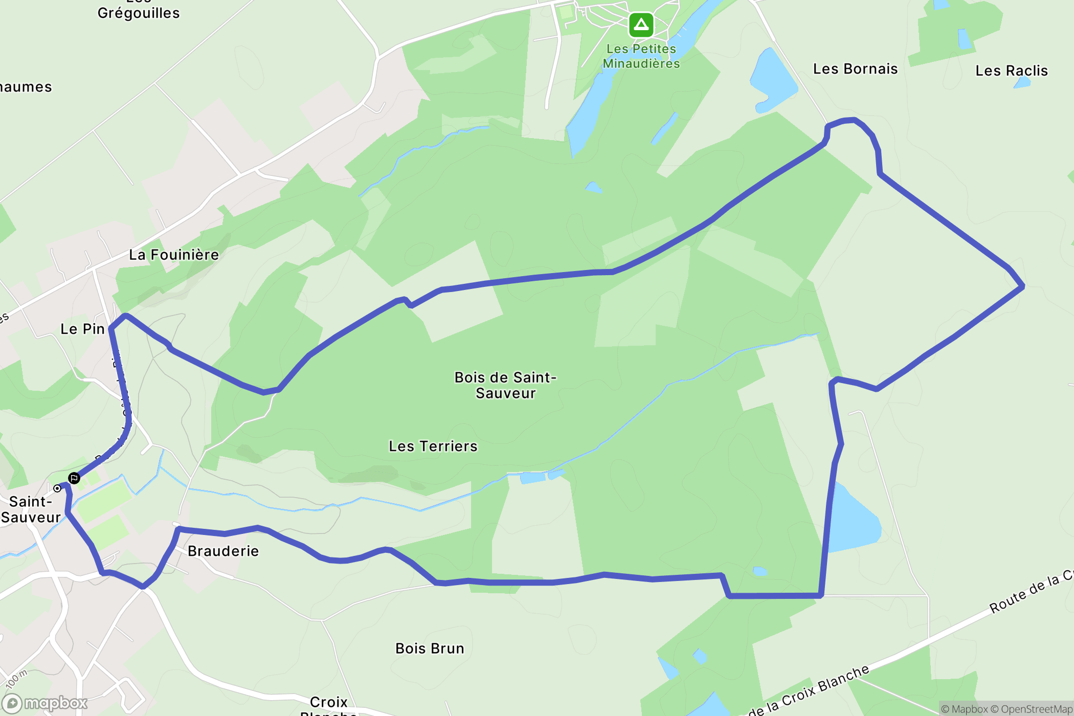 Senillé-Saint-Sauveur : carte du parcours de randonnée - France