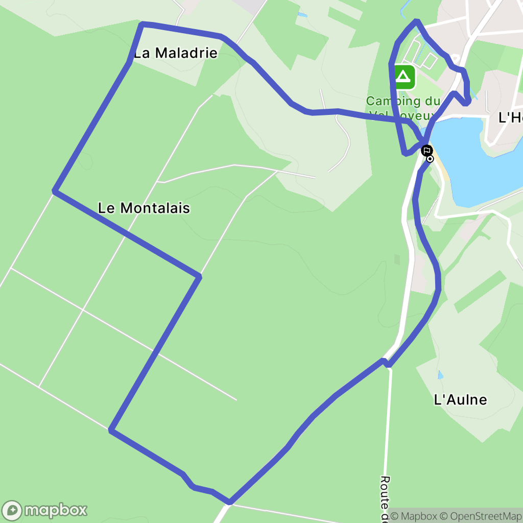 Château-la-Vallière : carte du parcours de randonnée - France
