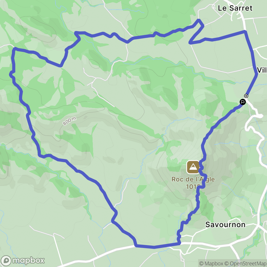 Savournon : carte du parcours de randonnée - France