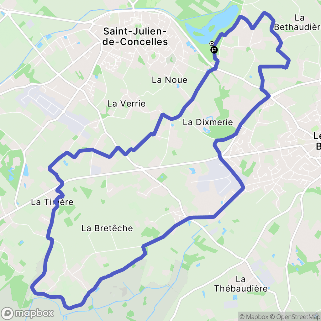 Saint-Julien-de-Concelles : carte du parcours de randonnée - France