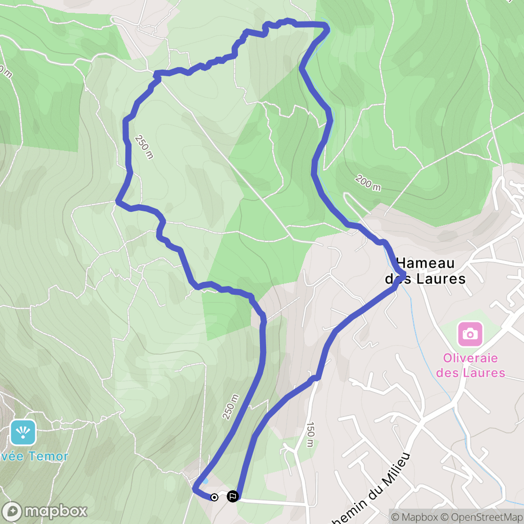 La Farlède : carte du parcours de randonnée - France