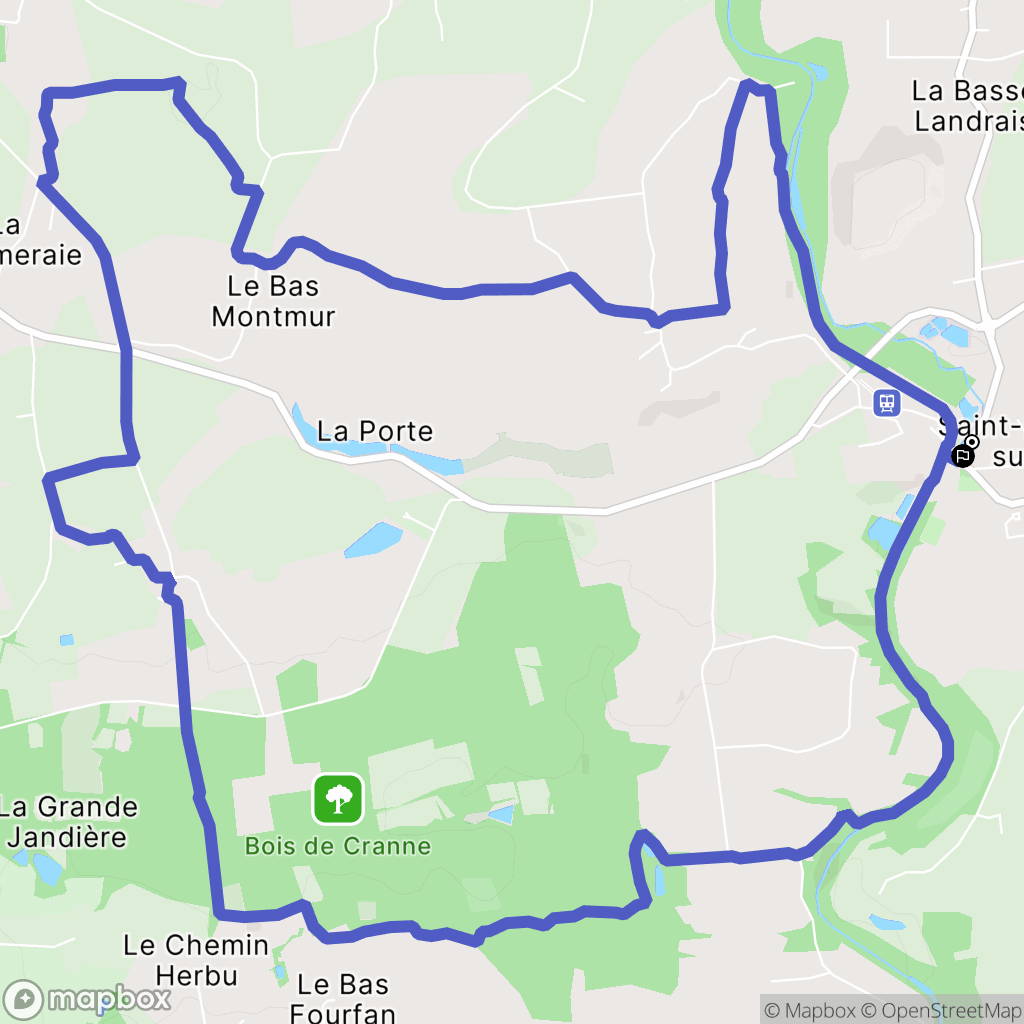 Saint-Médard-sur-Ille : carte du parcours de randonnée - France