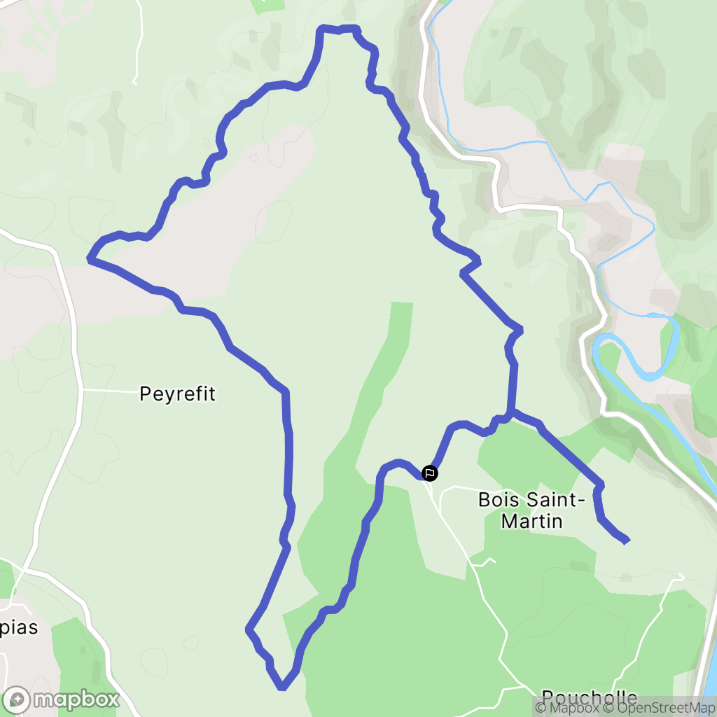 Labeaume : carte du parcours de randonnée - France