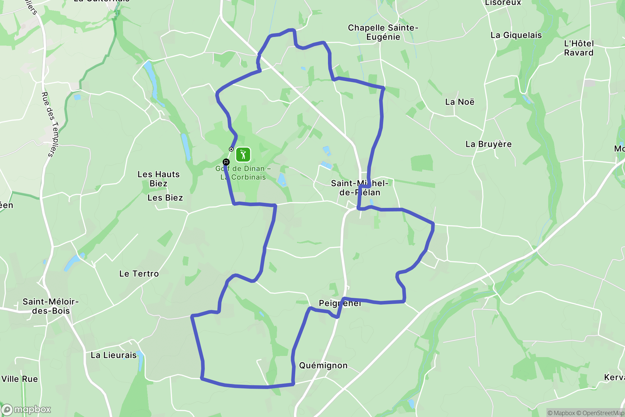 Saint-Michel-de-Plélan : carte du parcours de randonnée - France