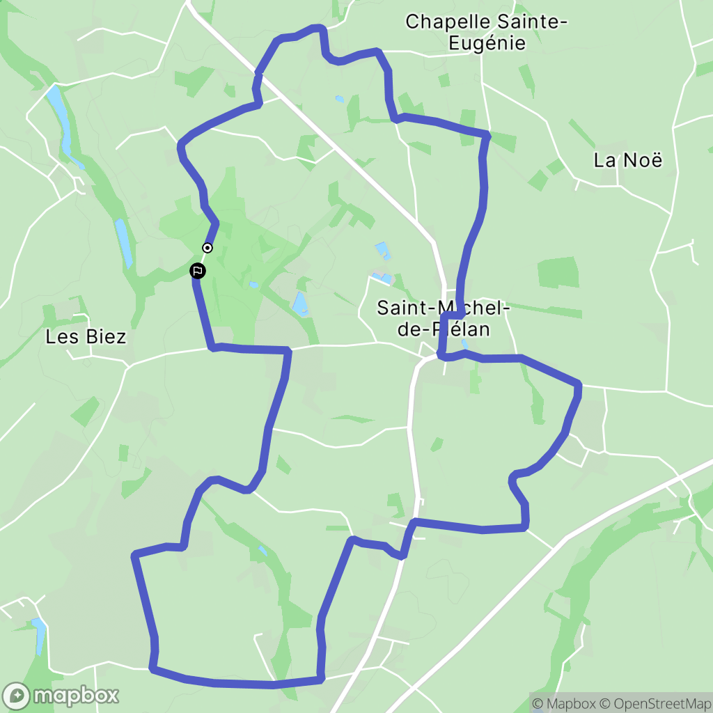 Saint-Michel-de-Plélan : carte du parcours de randonnée - France