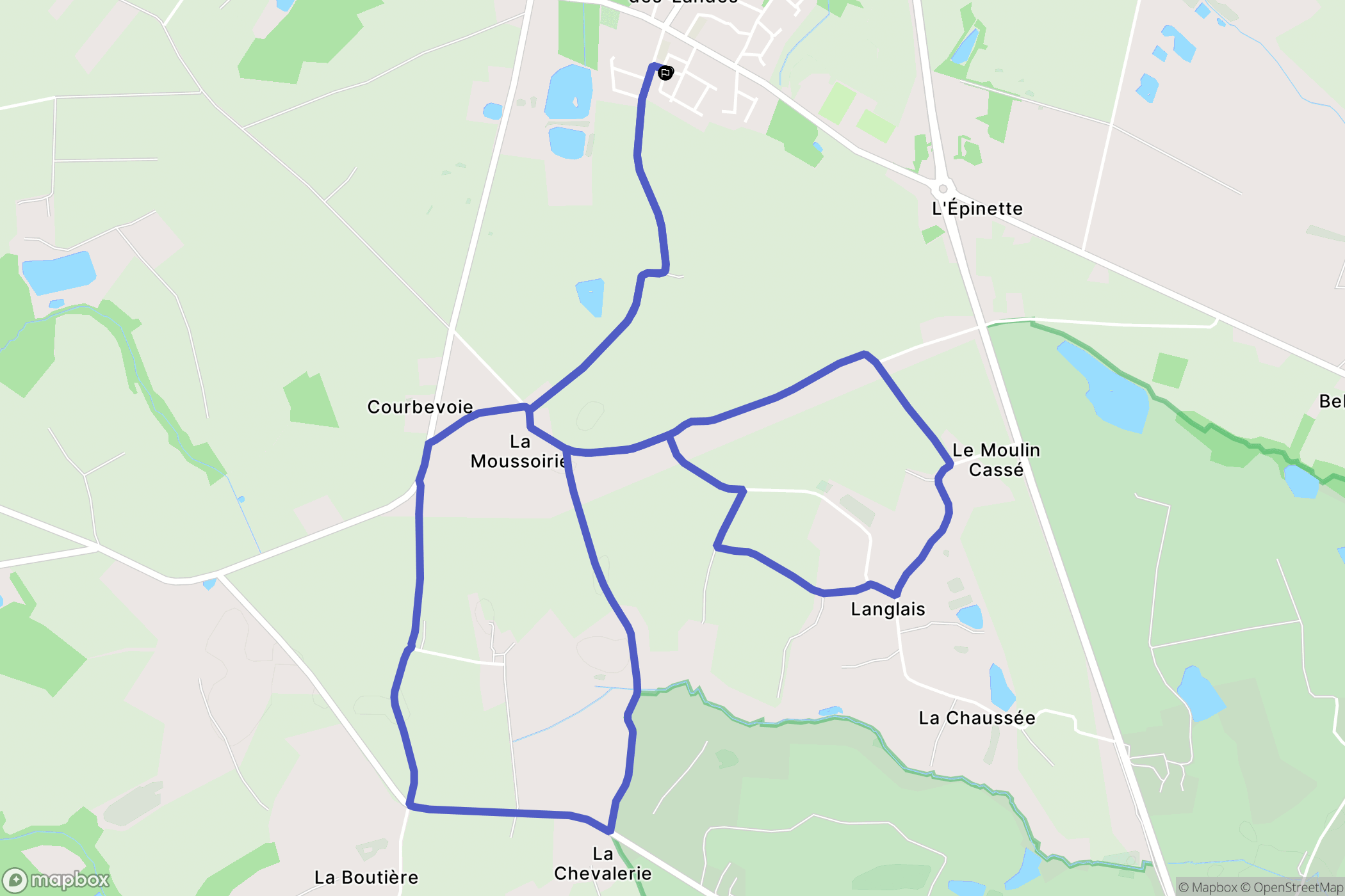 La Boissière-des-Landes : carte du parcours de randonnée - France
