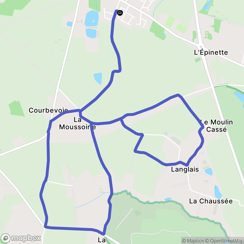 La Boissière-des-Landes : carte du parcours de randonnée - France