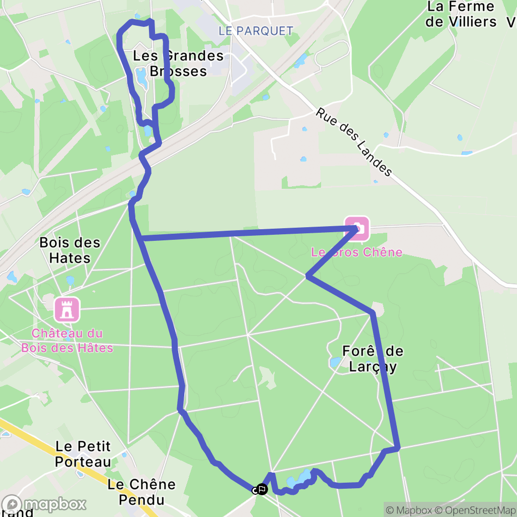 Larçay : carte du parcours de randonnée - France