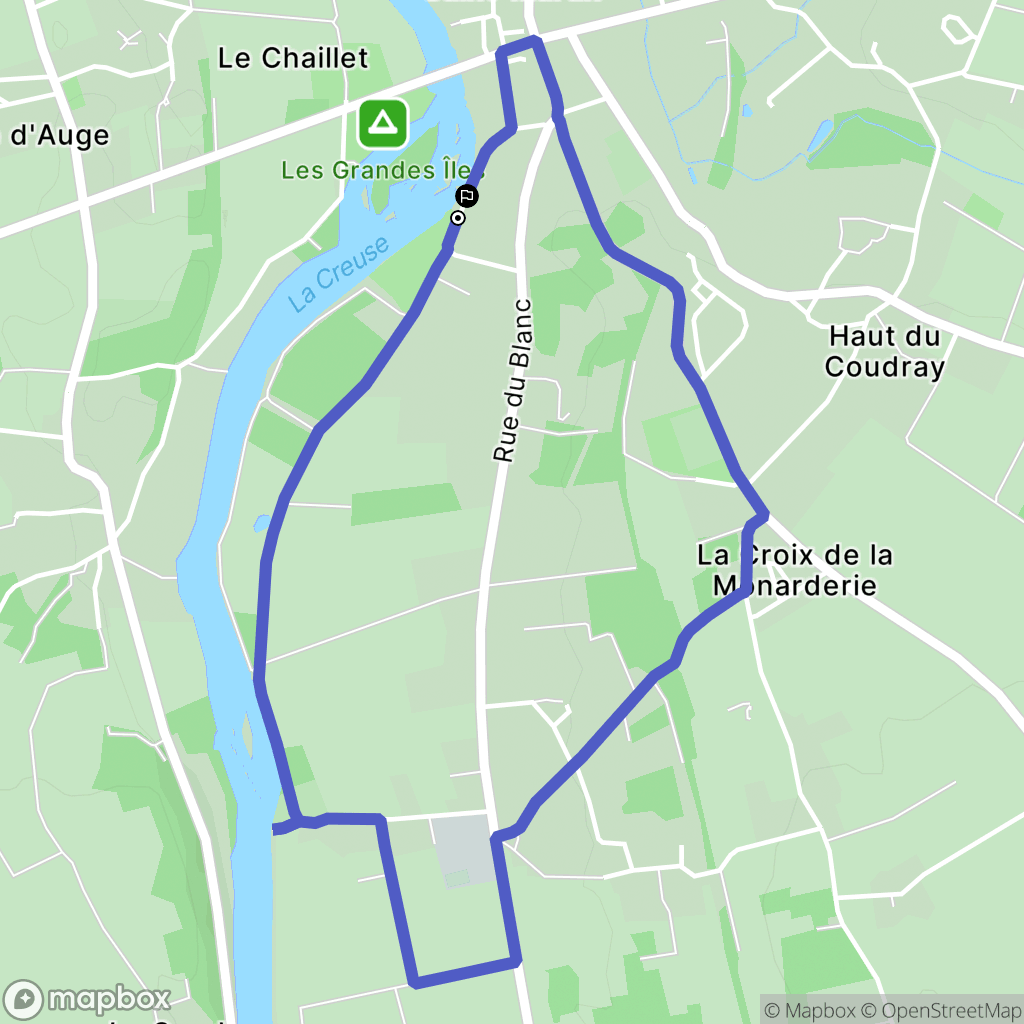 Tournon-Saint-Martin : carte du parcours de randonnée - France