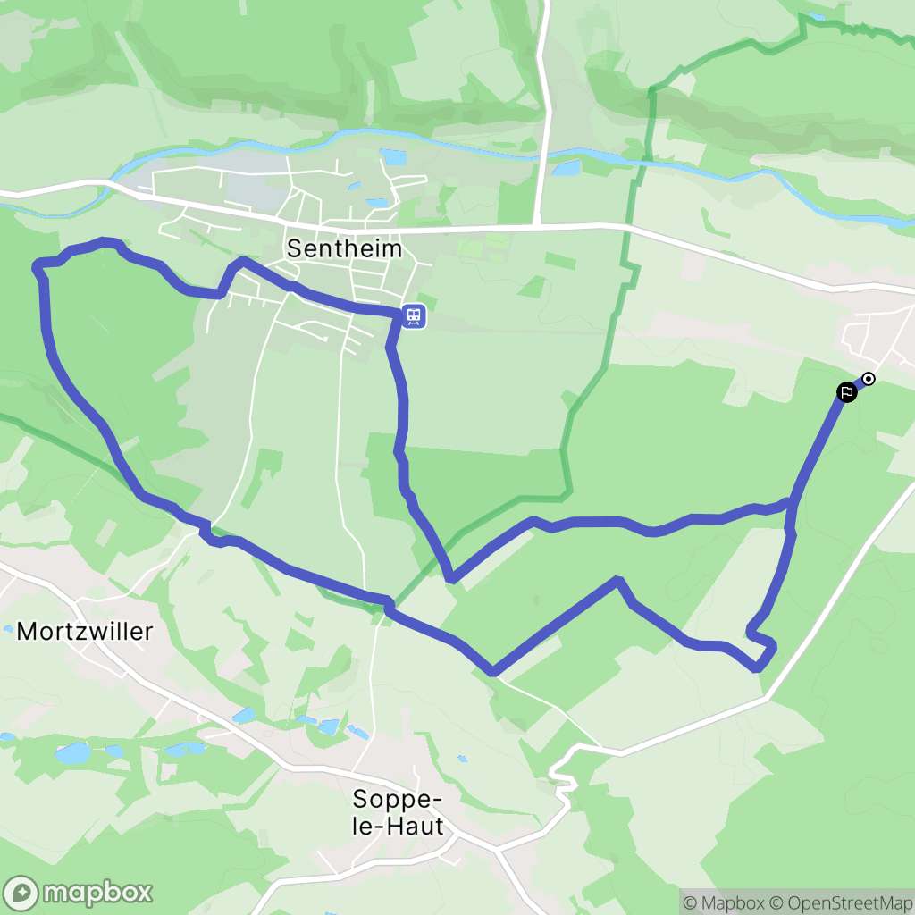 Guewenheim : carte du parcours de randonnée - France
