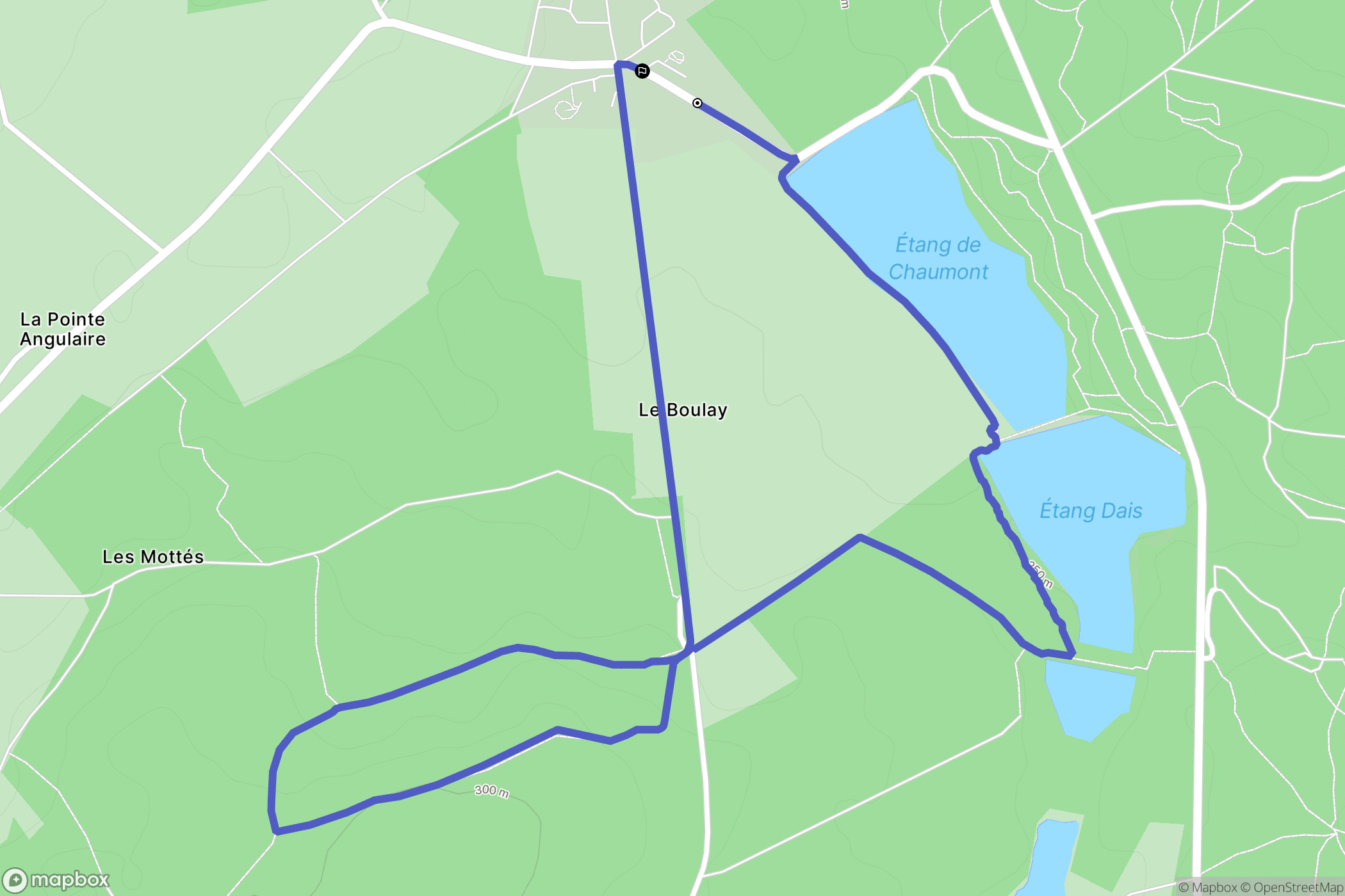 Soligny-la-Trappe : carte du parcours de randonnée - France