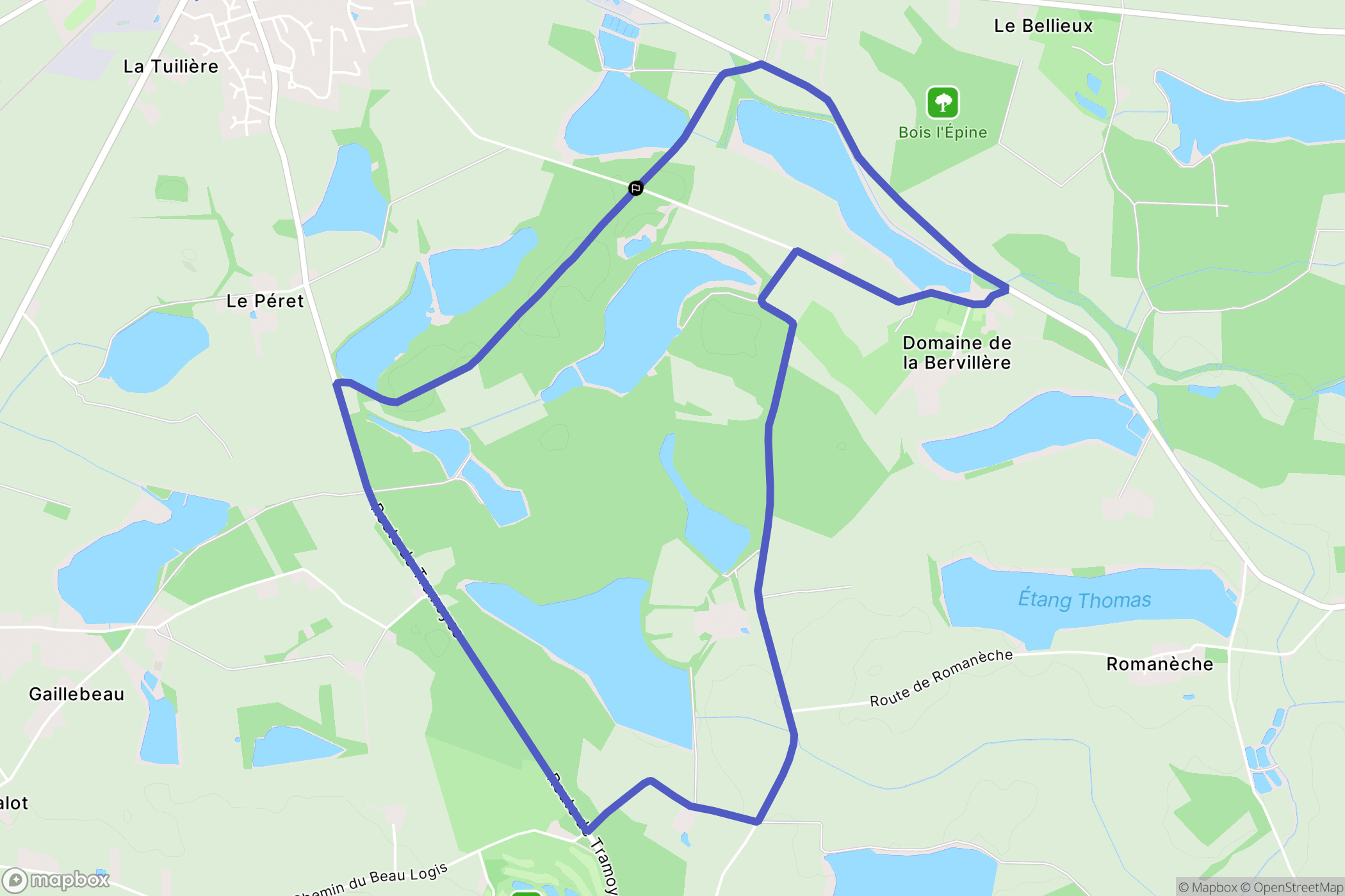 Saint-André-de-Corcy : carte du parcours de randonnée - France