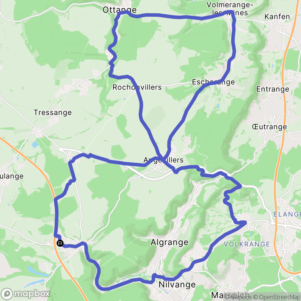 Fontoy : carte du parcours de randonnée - France