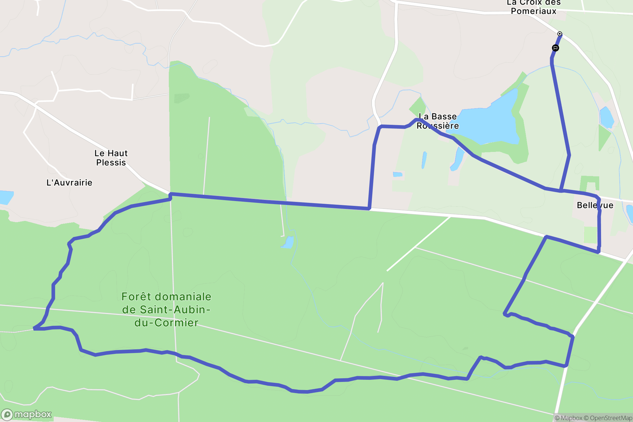 Mézières-sur-Couesnon : carte du parcours de randonnée - France
