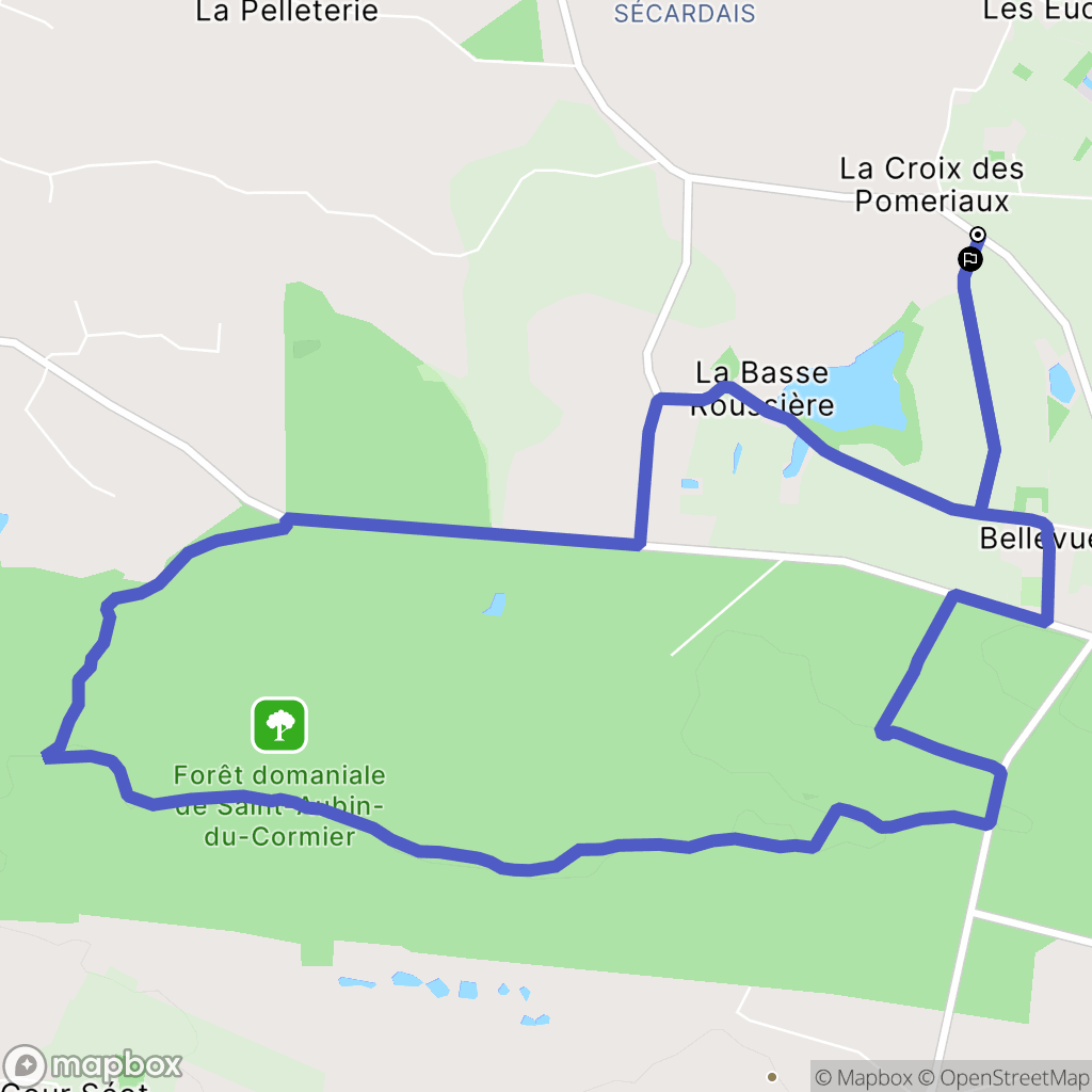 Mézières-sur-Couesnon : carte du parcours de randonnée - France