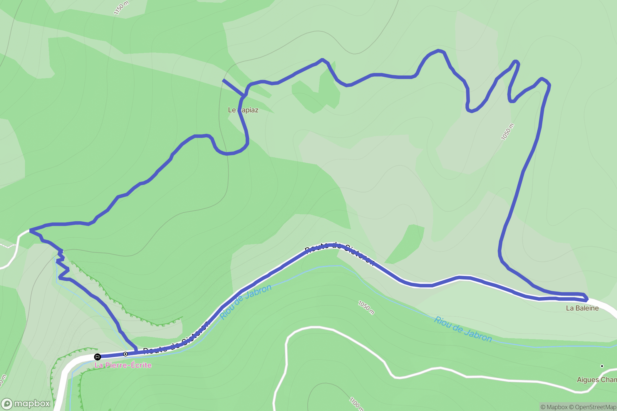 Saint-Geniez : carte du parcours de randonnée - France
