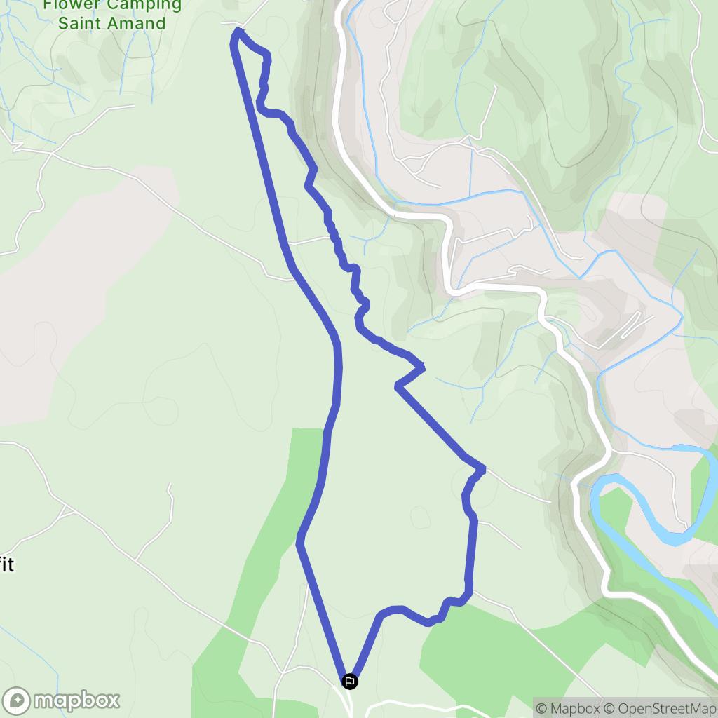 Labeaume : carte du parcours de randonnée - France