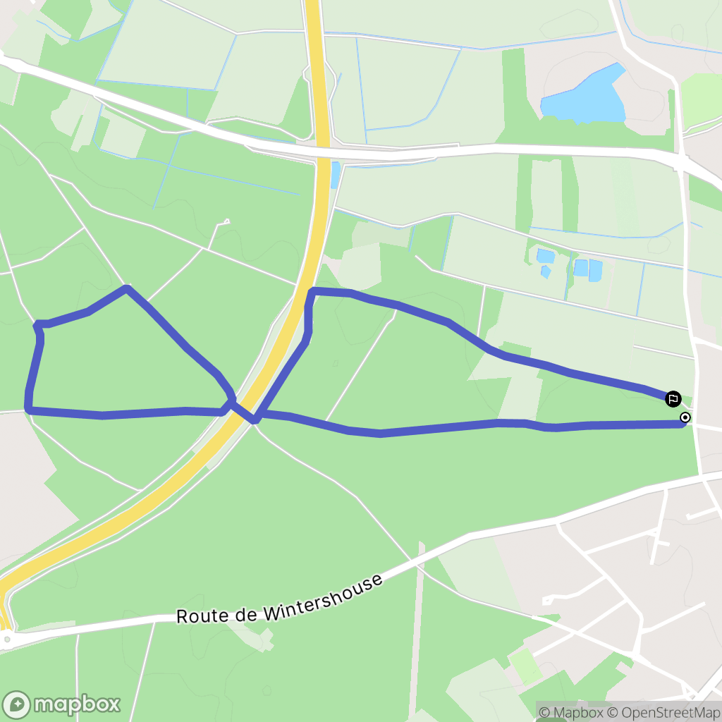 Haguenau : carte du parcours de randonnée - France