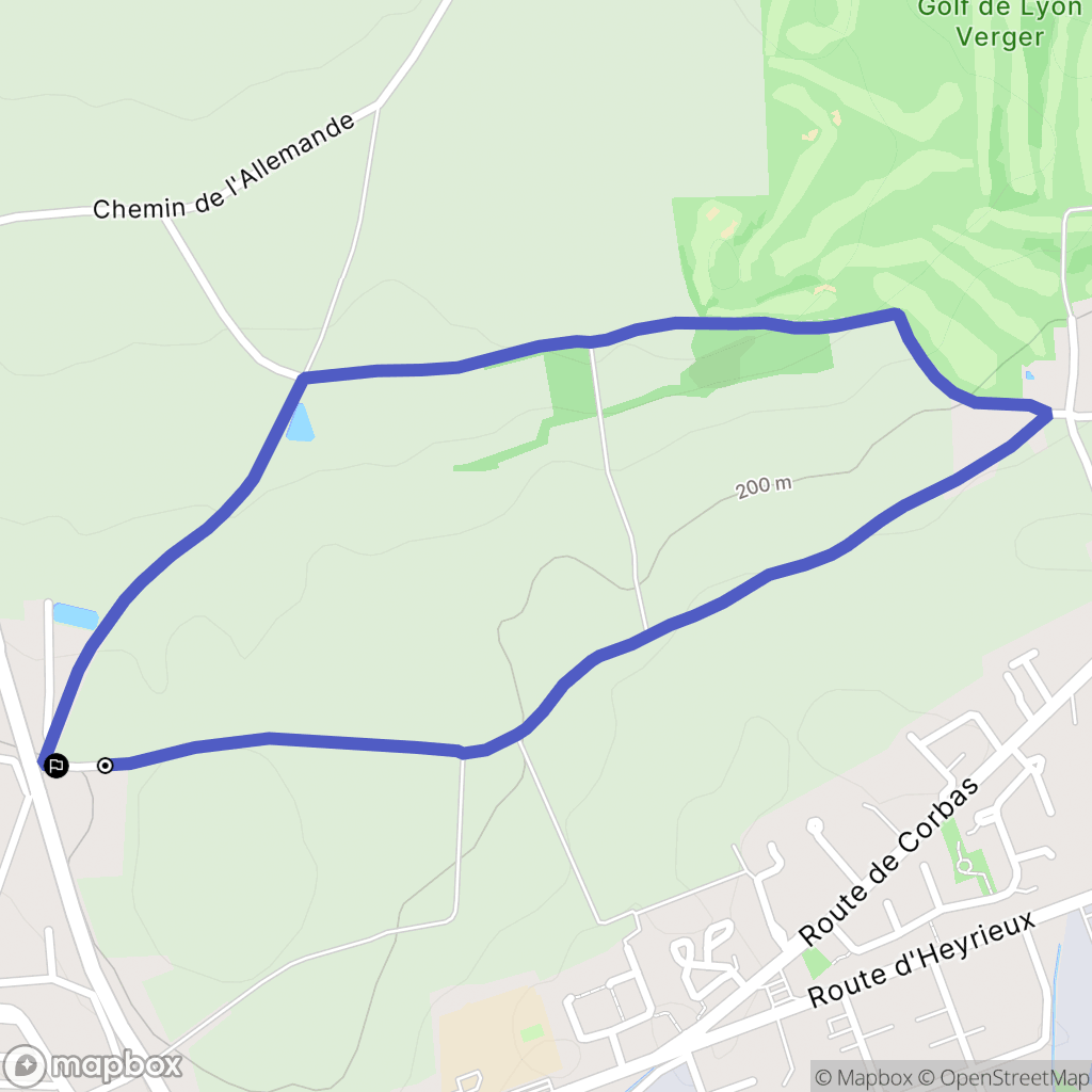 Saint-Symphorien-d'Ozon : carte du parcours de randonnée - France