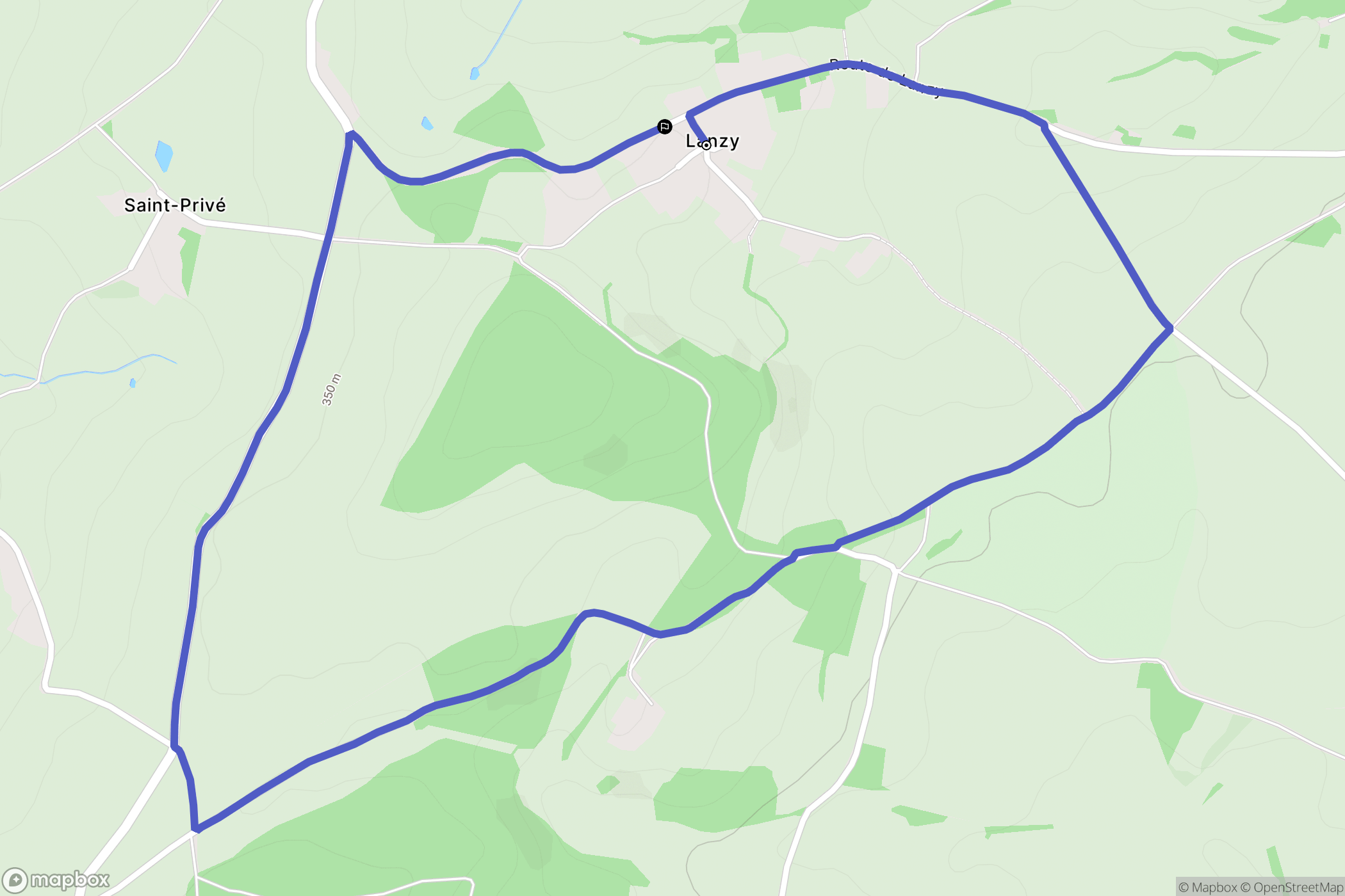 Saint-Privé : carte du parcours de randonnée - France